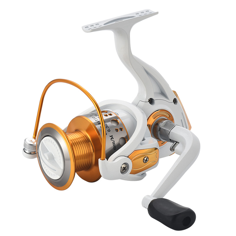 Hvit metallsnelle sjø Fiske Spinning Reel Saltvann Agn Casting Surfehjul Spinning Fiskesneller